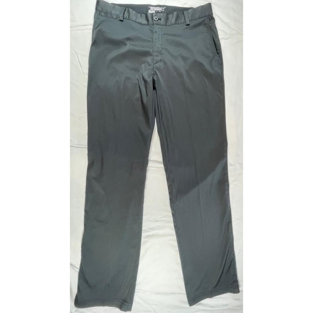 Nike Golf Pants Men 32x32 Black Tour Performance Dri Fit Flat Front Tech Stretch